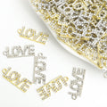 Crystal LOVE Letter Charms in Gold and Silver Tone Finishes view 1