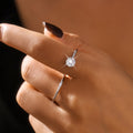 Clear Zircon S Curve Open Ring in Gold or Silver Tone view 4