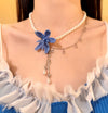 Blue Flower Necklace