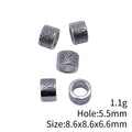 Textured Barrel Large Hole Beads in Two Finishes for Jewelry Making view 3
