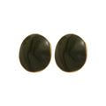Dark Green Geometric Stud Earrings in Round or Square Shapes view 5