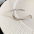 Metal Irregular Wide And Slim Wave Open Cuff 3 Styles view 7