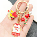 Six Floral Heart Butterfly and Mothers Day Keychains view 3