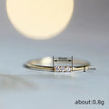 Ultra-Slim Three-Stone Ring In Gold And Silver Tones view 4