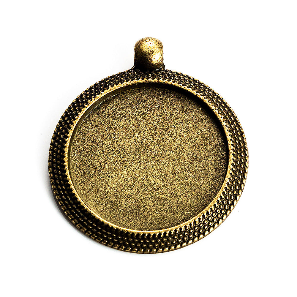 25mm Vintage Ribbed Bezel Pendant Tray