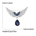 Crystal Wing Brooch With Teardrop Dangle in Five Colors view 4