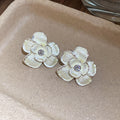 Silver Tone Floral Stud Earrings in Three Designs With Decorative Details view 6