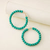 Turquoise Bead Hoops