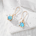 Gold Wire Cage Round Bead Dangle Earrings 4 Color Styles view 6