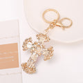 Rhinestone Cross Keychain Metal Crystal Pendant Bag Charm view 4