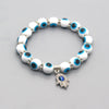 White Blue Beads
