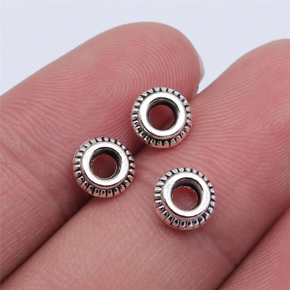 7x7mm 0.4g Multi Color Zinc Alloy Flat Spacer Beads and Washer Beads for Jewelry Making