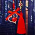 Mixed Persimmon Car Hangers in Seven Motif Combinations plus One Plain Tassel view 10
