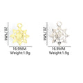 Pearl Center Crystal Sunflower Charms in Gold and Silver Tones view 3