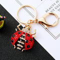 Jeweled Ladybug Keychains in Blue Yellow and Red plus Assorted Option view 2