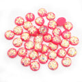 Round Floral Pattern Resin Cabochons in Eleven Colors view 12