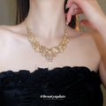 Three Gold Or Silver Branch Crystal Necklace And Earring Sets view 3