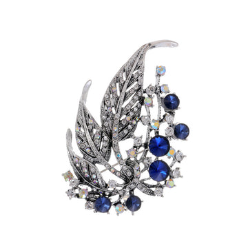 Leaf Openwork Metal Brooch Pin for Jackets and Lapels