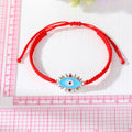 Red Woven Cord Silver Tone Hamsa Evil Eye Adjustable Bracelets view 4