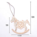 Rhinestone Peacock Bear Rocking Horse Metal Tree Ornaments view 5