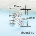 Silver Hummingbird Open Adjustable Ring Colorful Alloy view 4