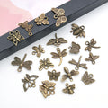 Gold-Tone Butterfly and Bee Metal Charms with 25 Listed Options view 2