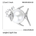 Pearl Fish Brooch In 2 Styles With Polished Metal And Decorative Details view 5
