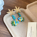 Starfish and Tropical Fish Drop Earrings in Two Colors view 7