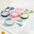 Woven Word Friendship Bracelets with Tassels in Thirteen Designs view 4