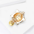 Multicolor Crystal Lion Dance Head Brooch With Gold Bell view 4