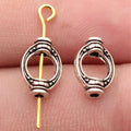 Oval Two-Loop Connector Beads in Six Size and Color Options view 1