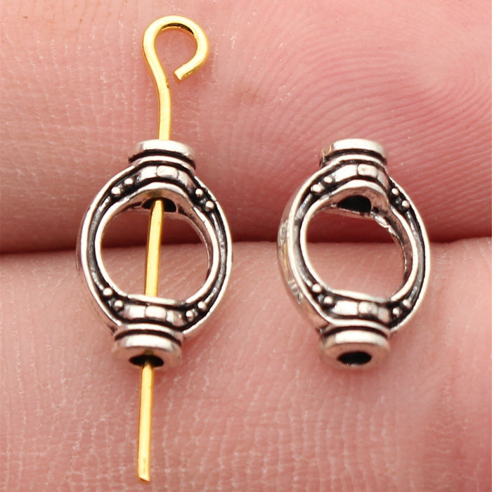 Oval Two-Loop Connector Beads in Six Size and Color Options
