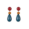 Color Block Bead Teardrop Stud Earrings Fashion Jewelry view 5