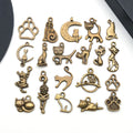 Gold-Tone Cat and Cat Paw Metal Charms with 26 Listed Options view 1