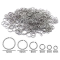 Textured Metal Open Jump Rings in Six Sizes and Three Finishes view 8
