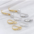 U Shape Earring Hooks with Clear Stone Detail Jewelry Findings view 3