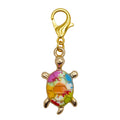 Printed Turtle Keychain Gold Lobster Clasp Sixteen Designs view 6
