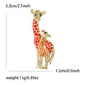 Gold-Tone Enamel Giraffe Brooch In Three Colors Decorative Lapel Pin view 6