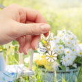 Gold Daisy Thank You Heart Charm Lobster Clasp Keychain view 3