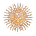 Sun Two Designs Metal Brooch Pin for Jackets and Lapels view 1
