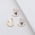 Enamel Bunny Charms with Heart Details in 3 Finishes for Jewelry Making view 3