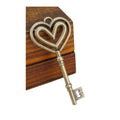 Double Heart Key Metal Charm in 3 Finishes for Jewelry Crafts view 5