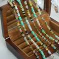 Multicolor Natural Stone Disc Bead Necklaces Gold Spacers Two Mixes view 3