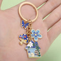 Butterfly Charm Keychains Featuring Blue Butterfly Across 31 Pictured Variations view 2