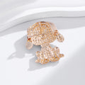 Pink Dog Crystal Two Designs Metal Brooch Pin for Jackets and Lapels view 4