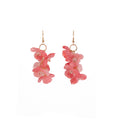 Four Color Translucent Flower Cluster Long Hook Earrings view 5