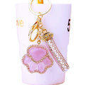 Crystal Paw Keychains with Matching Jeweled Straps in Five Colors view 5