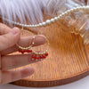 Red Bead Hoops