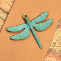Textured Wing Dragonfly Metal Charm in 5 Decorative Finishes view 6