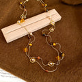Multicolor Beaded Long Necklace in Cool and Warm Palettes view 7
